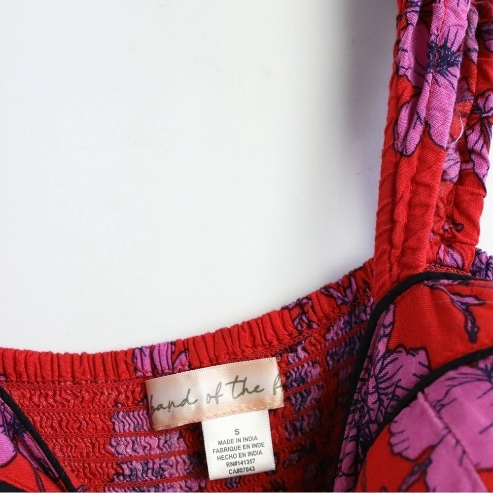 Band of the free red floral print bustier dress Size S small cottagecore peasant - Picture 5 of 9